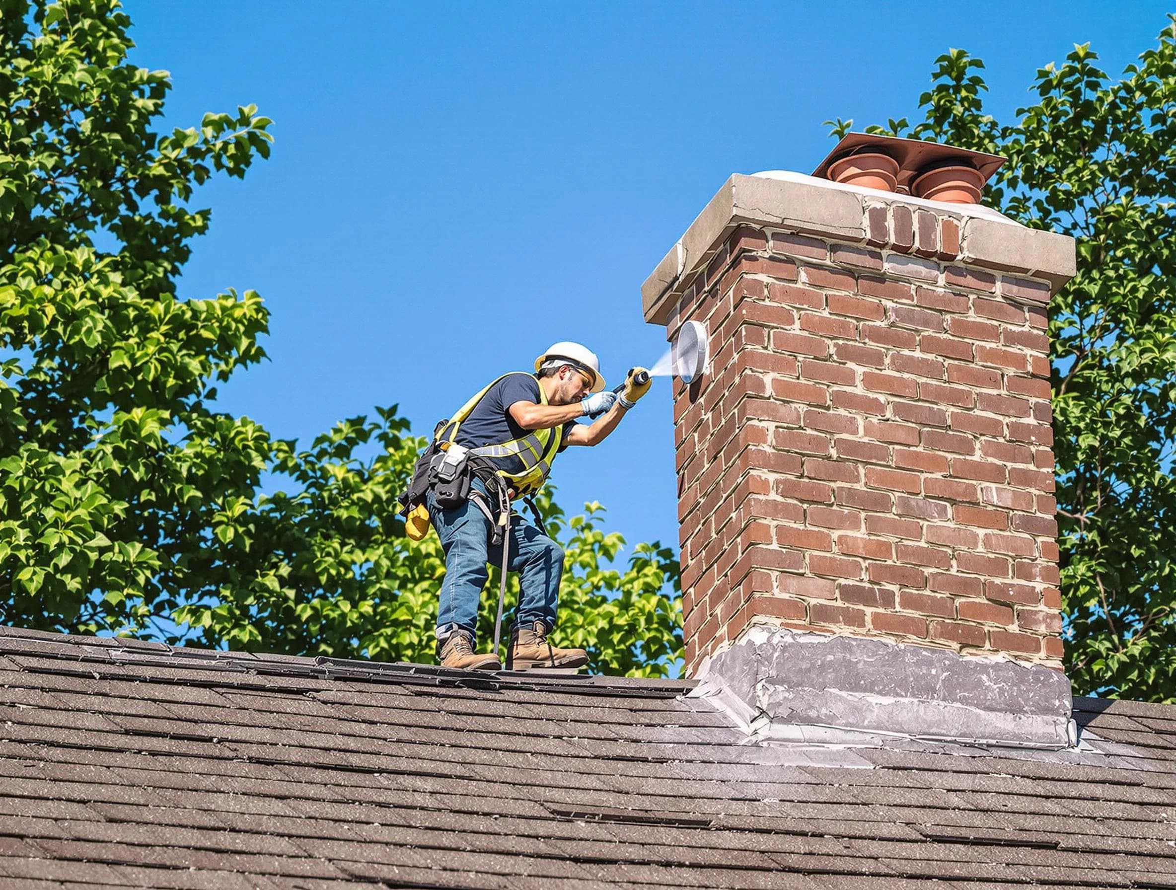 Hingham Chimney Sweep performing an inspection with advanced tools in Hingham, MA