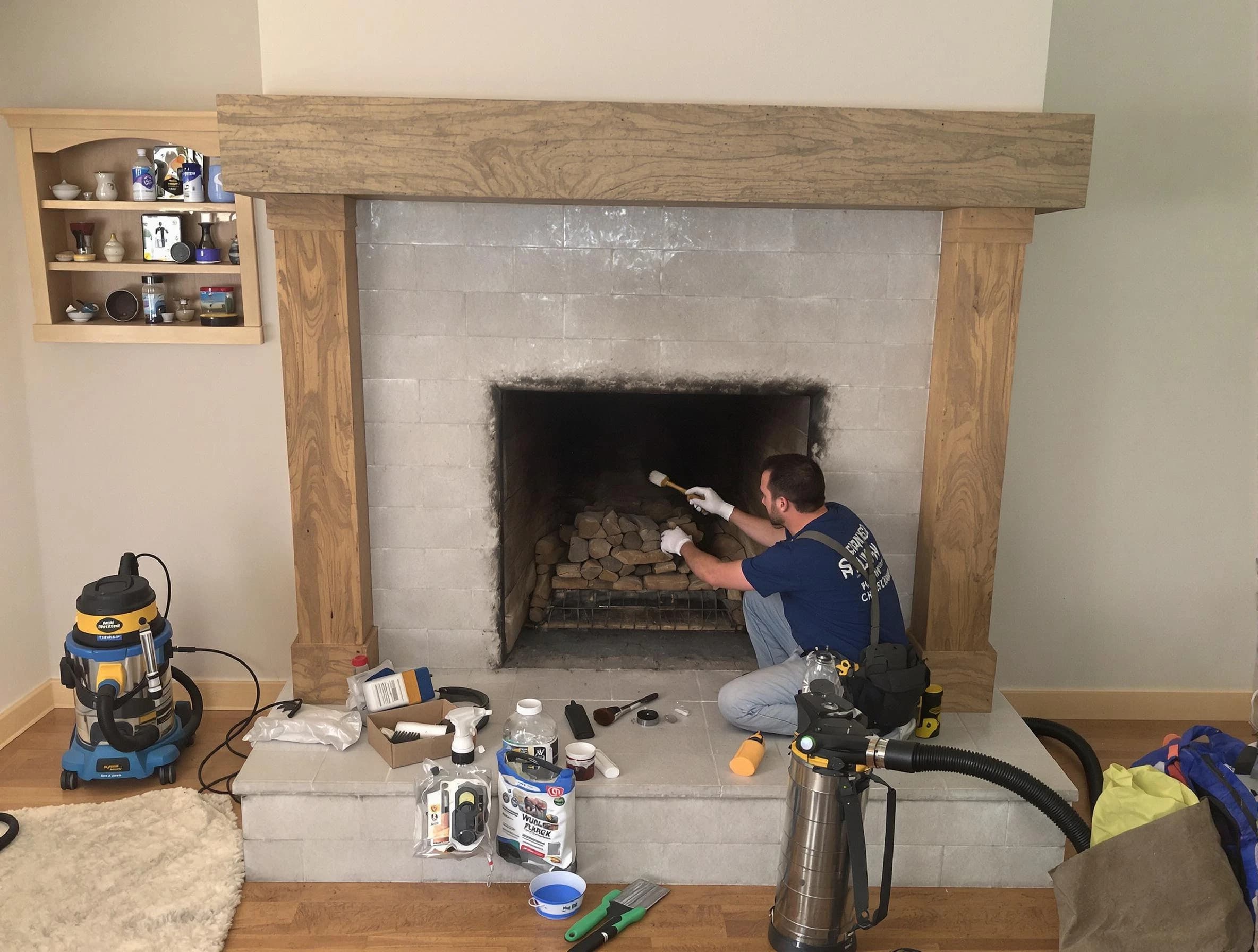 Detailed creosote removal process by Hingham Chimney Sweep in Hingham, MA