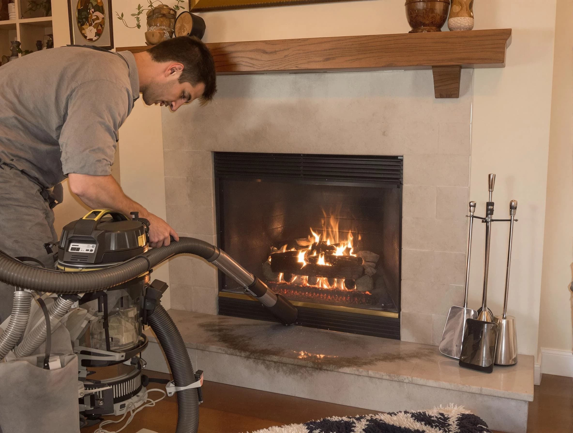 Routine fireplace upkeep by Hingham Chimney Sweep in Hingham, MA