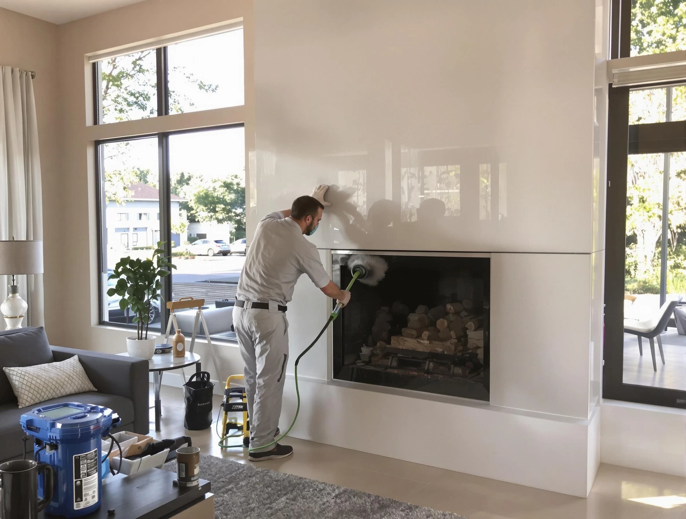 Hingham Chimney Sweep performing thorough soot removal in Hingham, MA