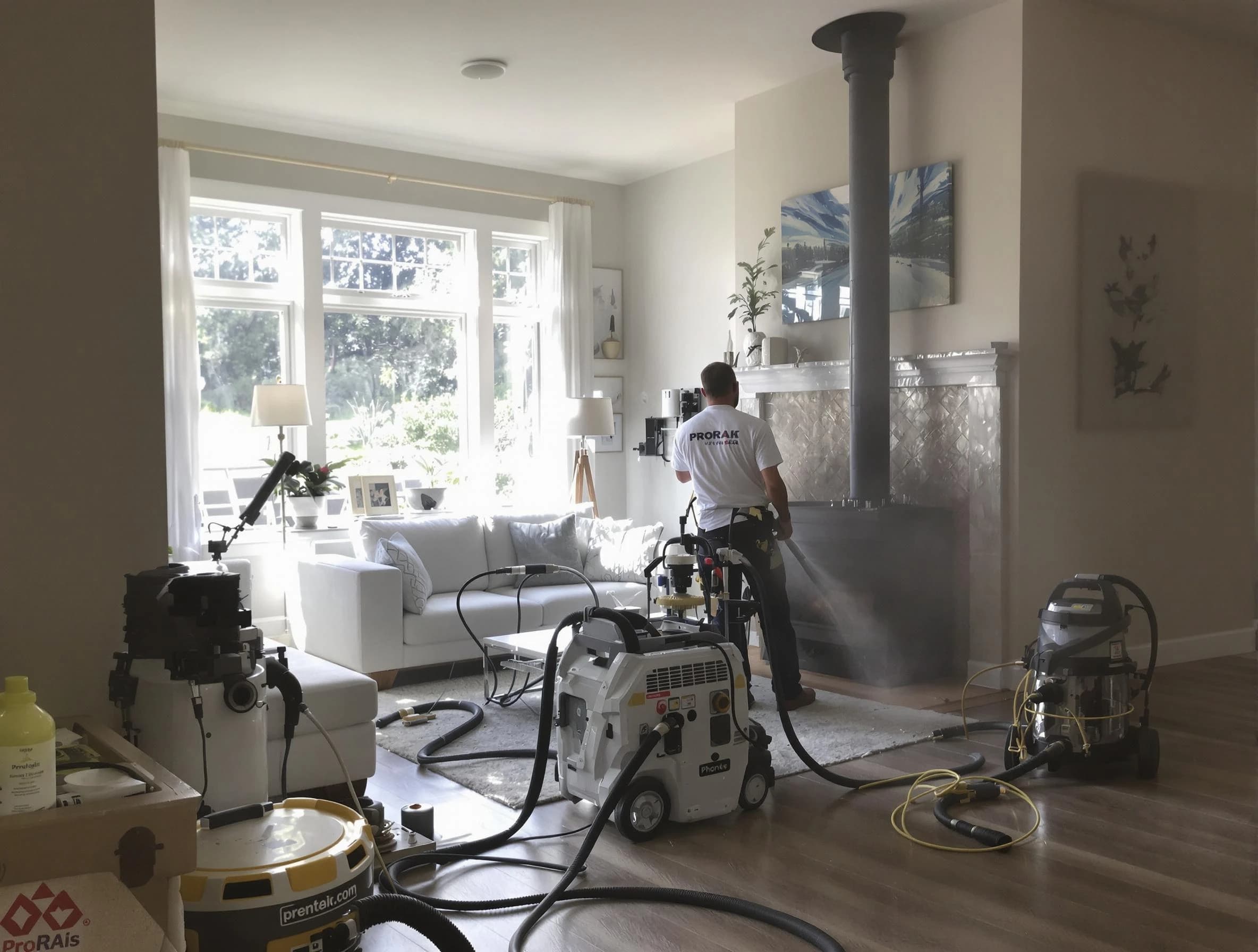 Soot removal service by Hingham Chimney Sweep for a fireplace in Hingham, MA