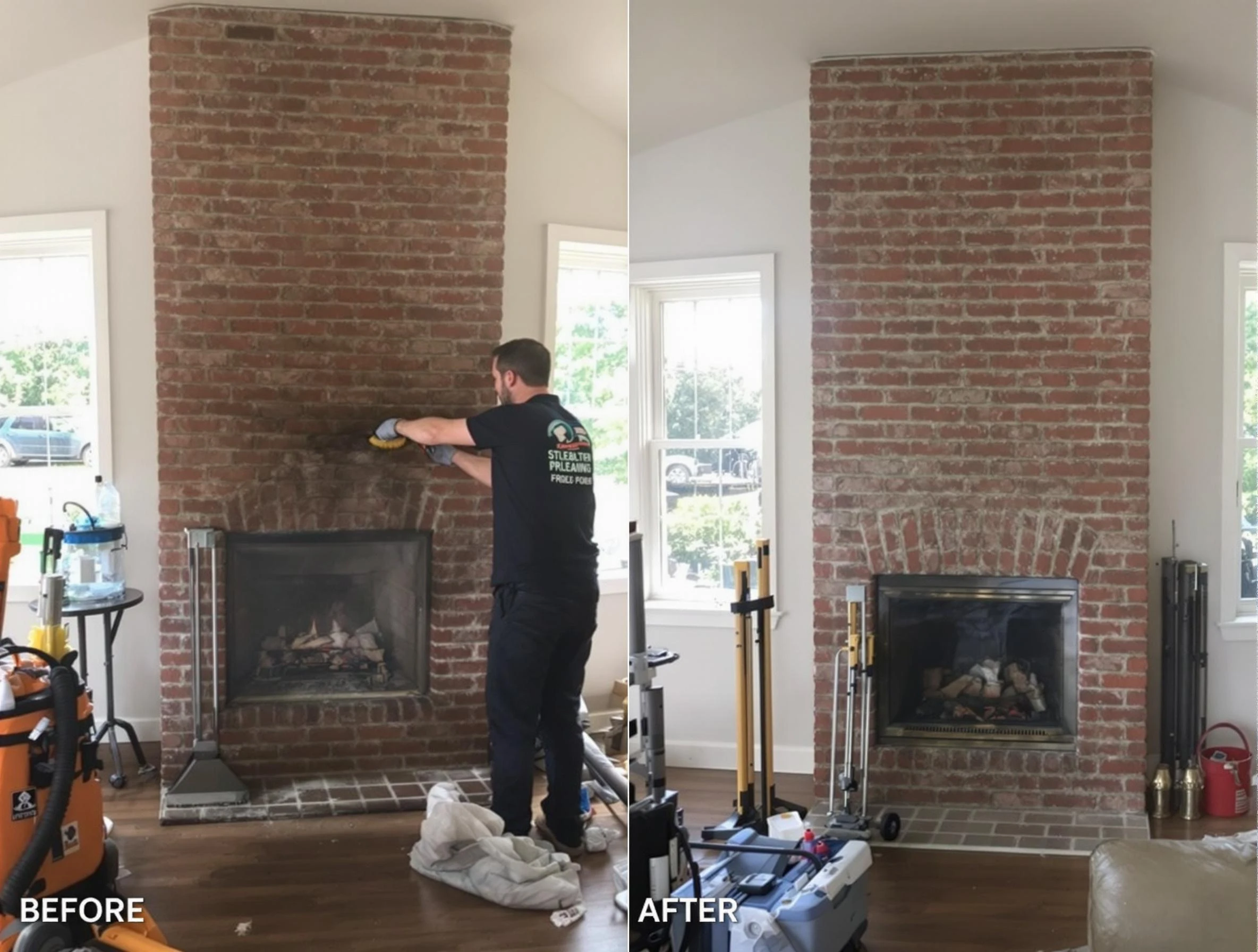 Finished chimney sweeping service by Hingham Chimney Sweep in Hingham, MA