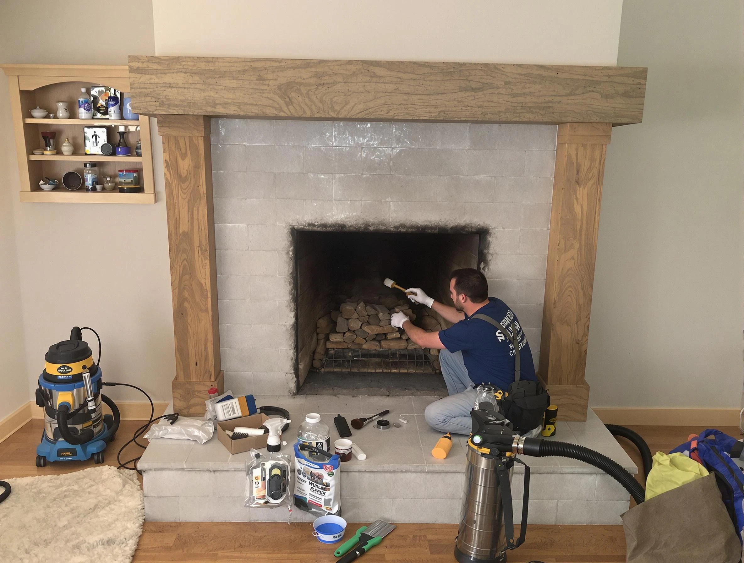 Detailed creosote removal process by Hingham Chimney Sweep in Hingham, MA